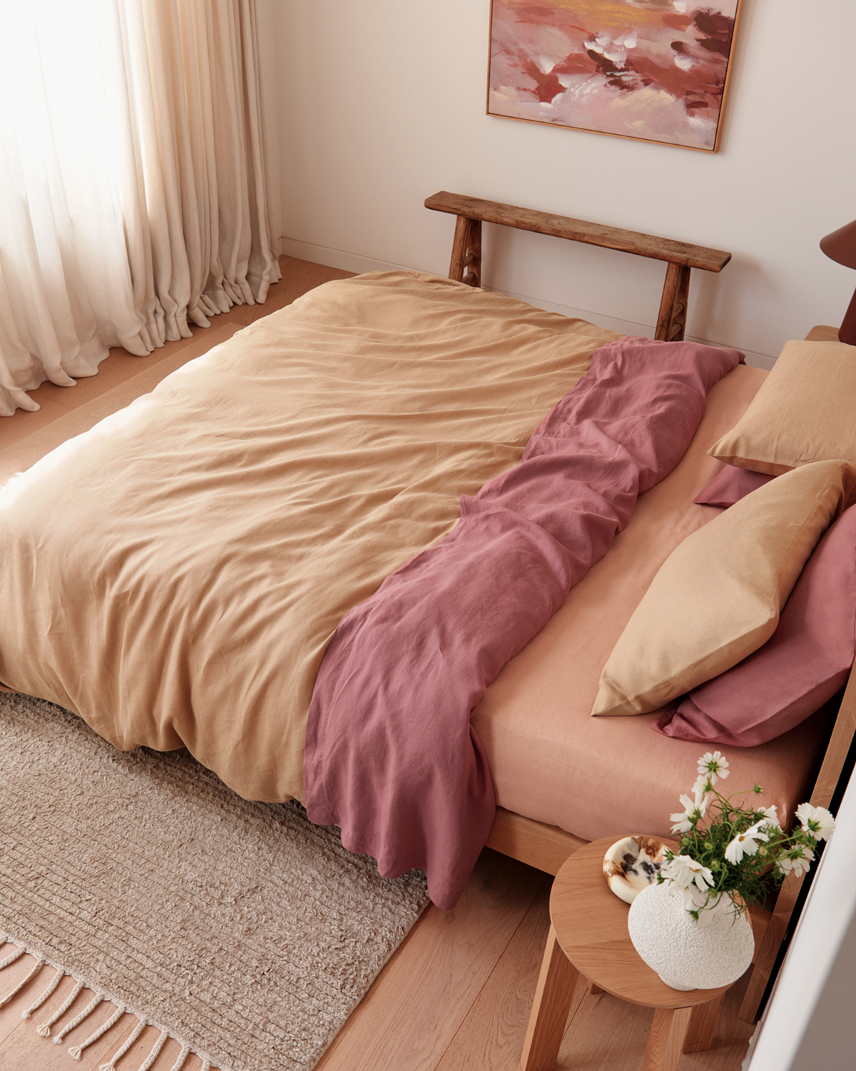 Caramel 100% French Flax Linen Duvet Cover