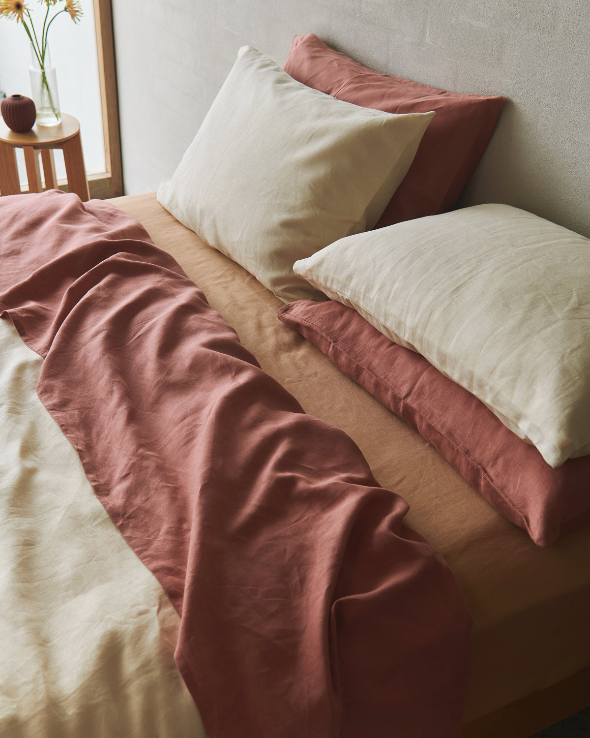 Cr¨¨me 100% French Flax Linen King Pillowcases (Set of Two)