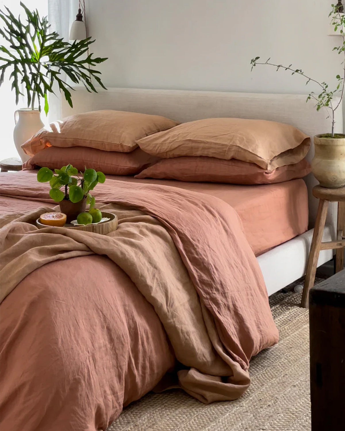 Hazelnut 100% French Flax Linen Flat Sheet