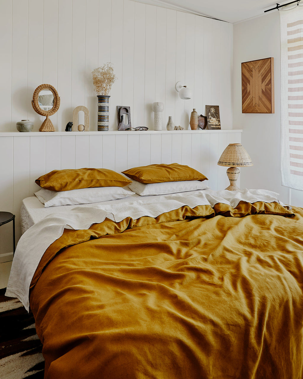 Turmeric 100% Flax Linen King Pillowcases (Set of Two)