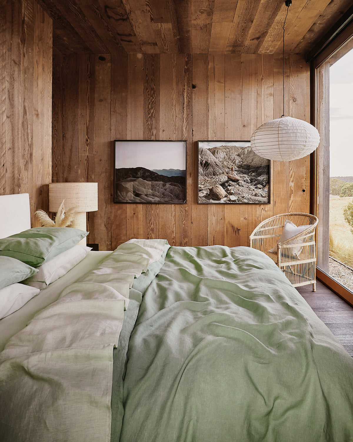 Pistachio 100% French Flax Linen Duvet Cover