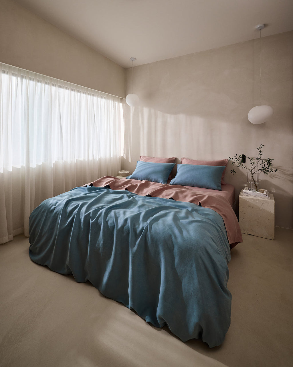 Lavender 100% French Flax Linen Flat Sheet