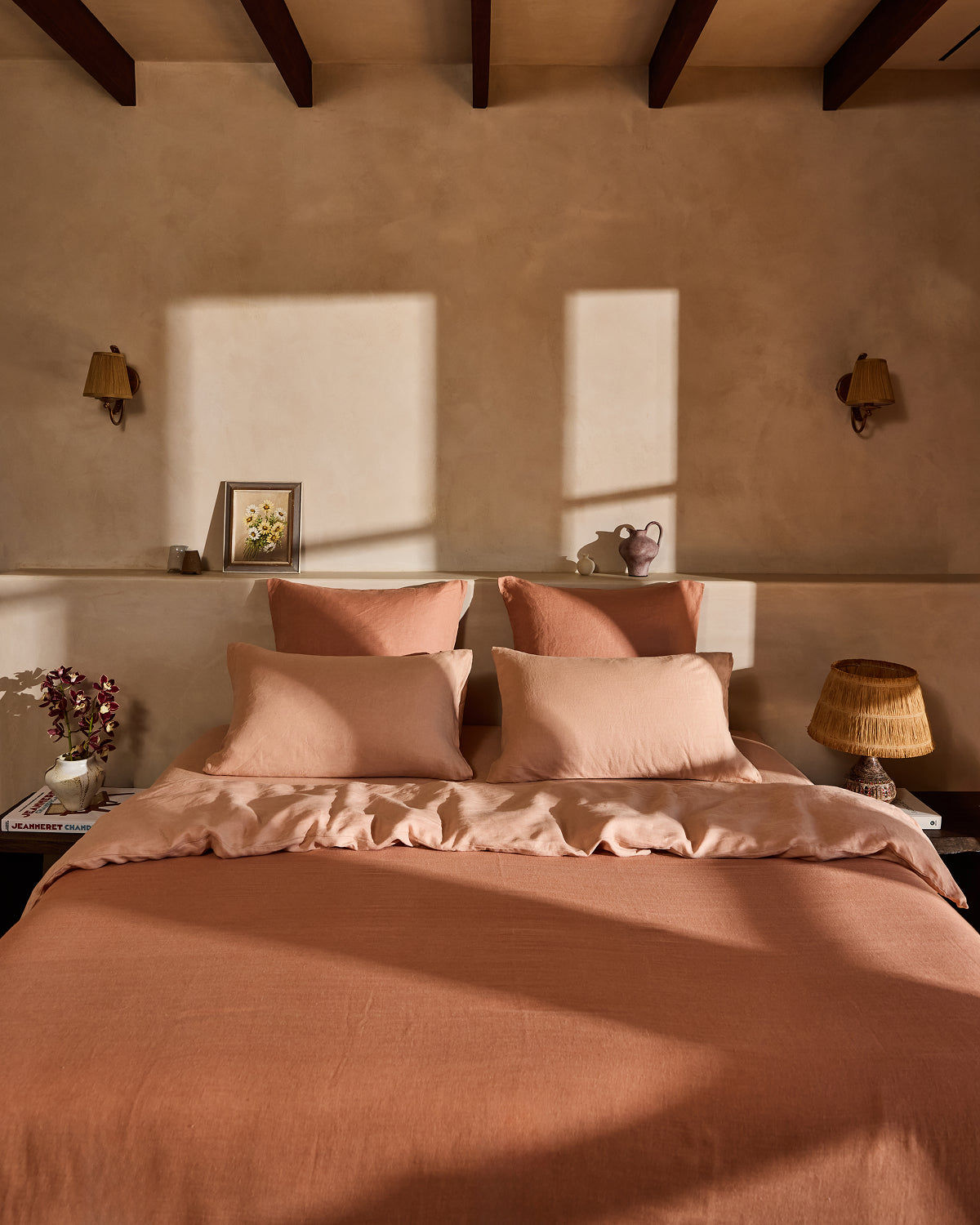 Hazelnut 100% French Flax Linen European Pillowcases (Set of Two)