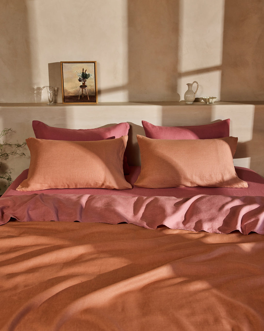 Hazelnut 100% French Flax Linen King Pillowcases (Set of Two)