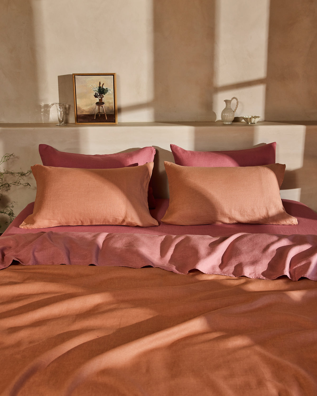 Hazelnut 100% French Flax Linen King Pillowcases (Set of Two)