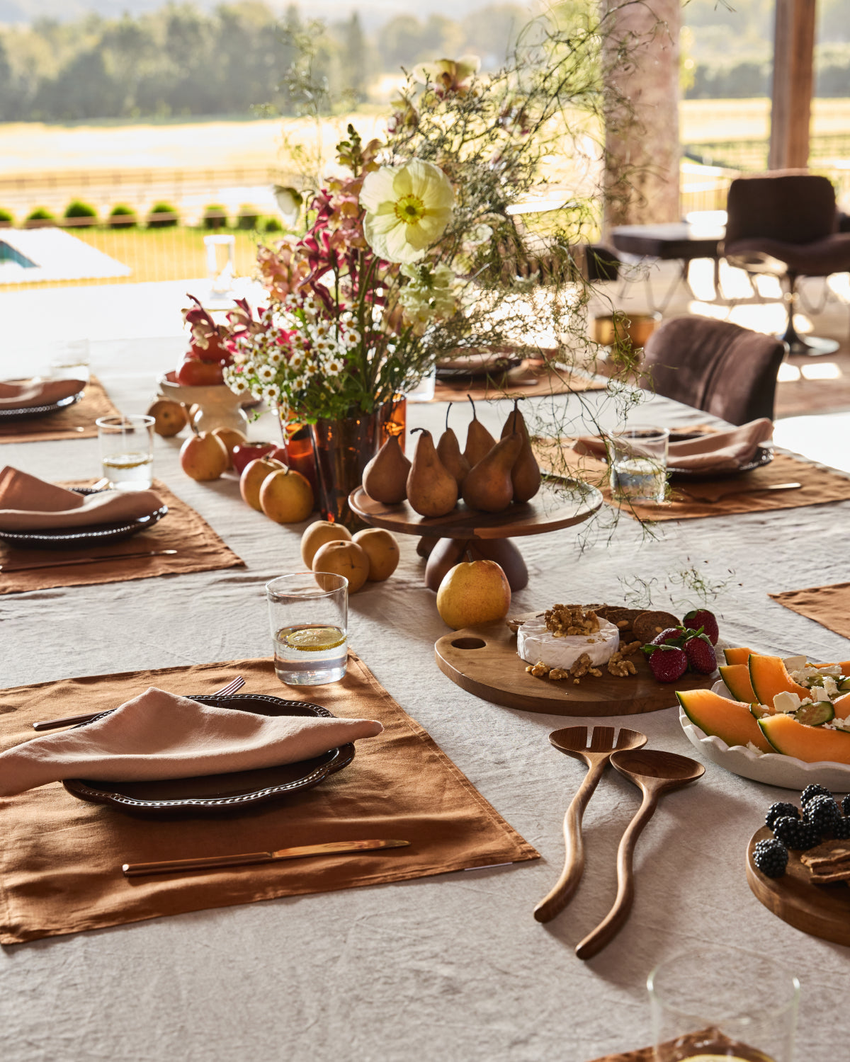 Terracotta 100% French Flax Linen Napkins (Set of Four)