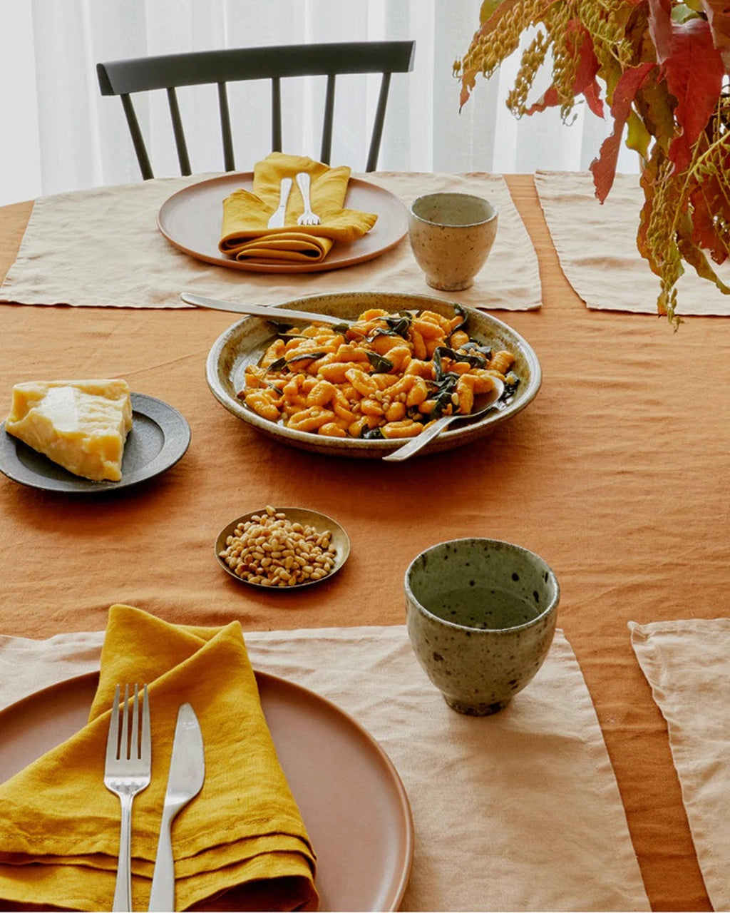 Turmeric 100% French Flax Linen Napkins (Set of Four)