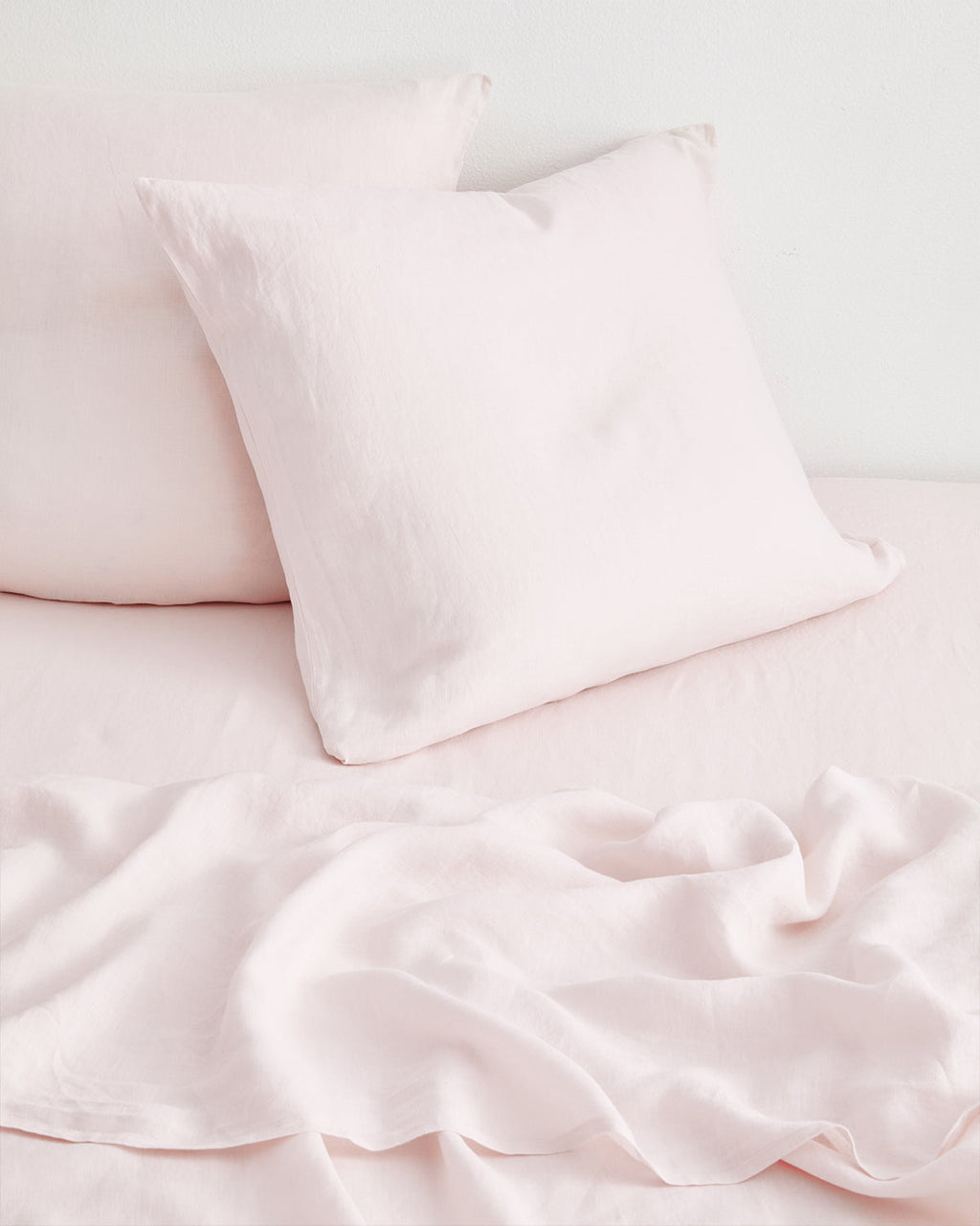 Rosewater 100% French Flax Linen European Pillowcases (Set of Two)