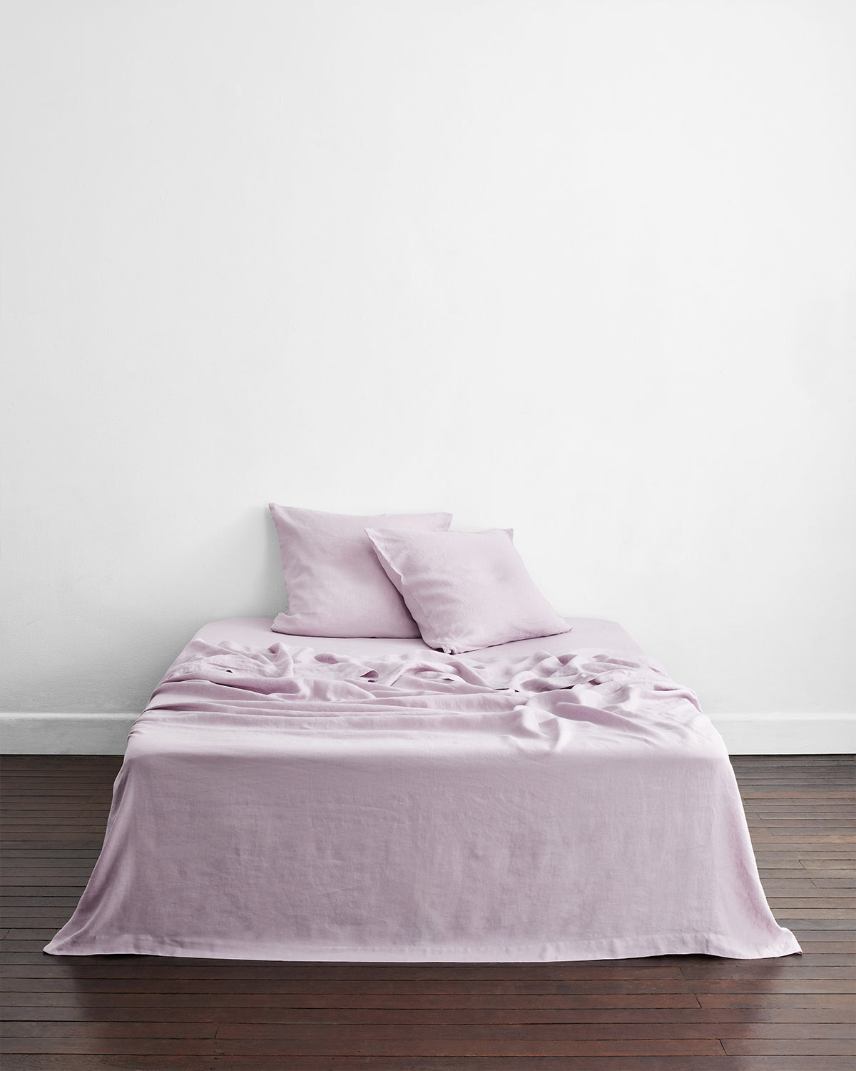 Lilac 100% French Flax Linen European Pillowcases (Set of Two)