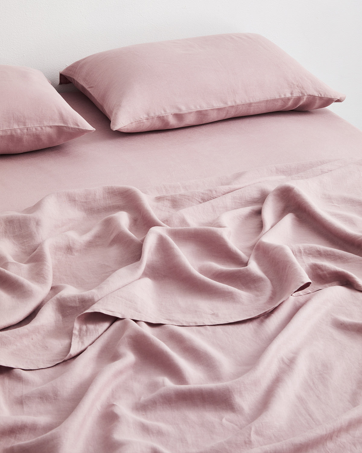 Lavender 100% Flax Linen King Pillowcases (Set of Two)