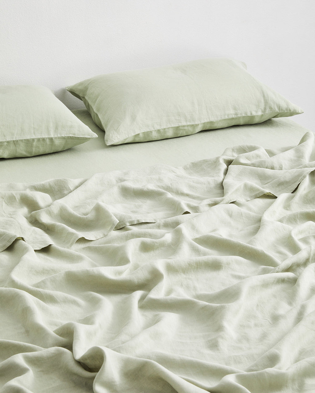 Sage 100% Flax Linen King Pillowcases (Set of Two)