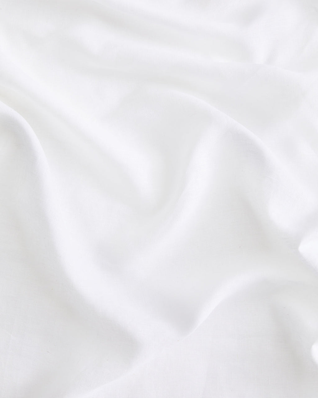 White 100% French Flax Linen Flat Sheet