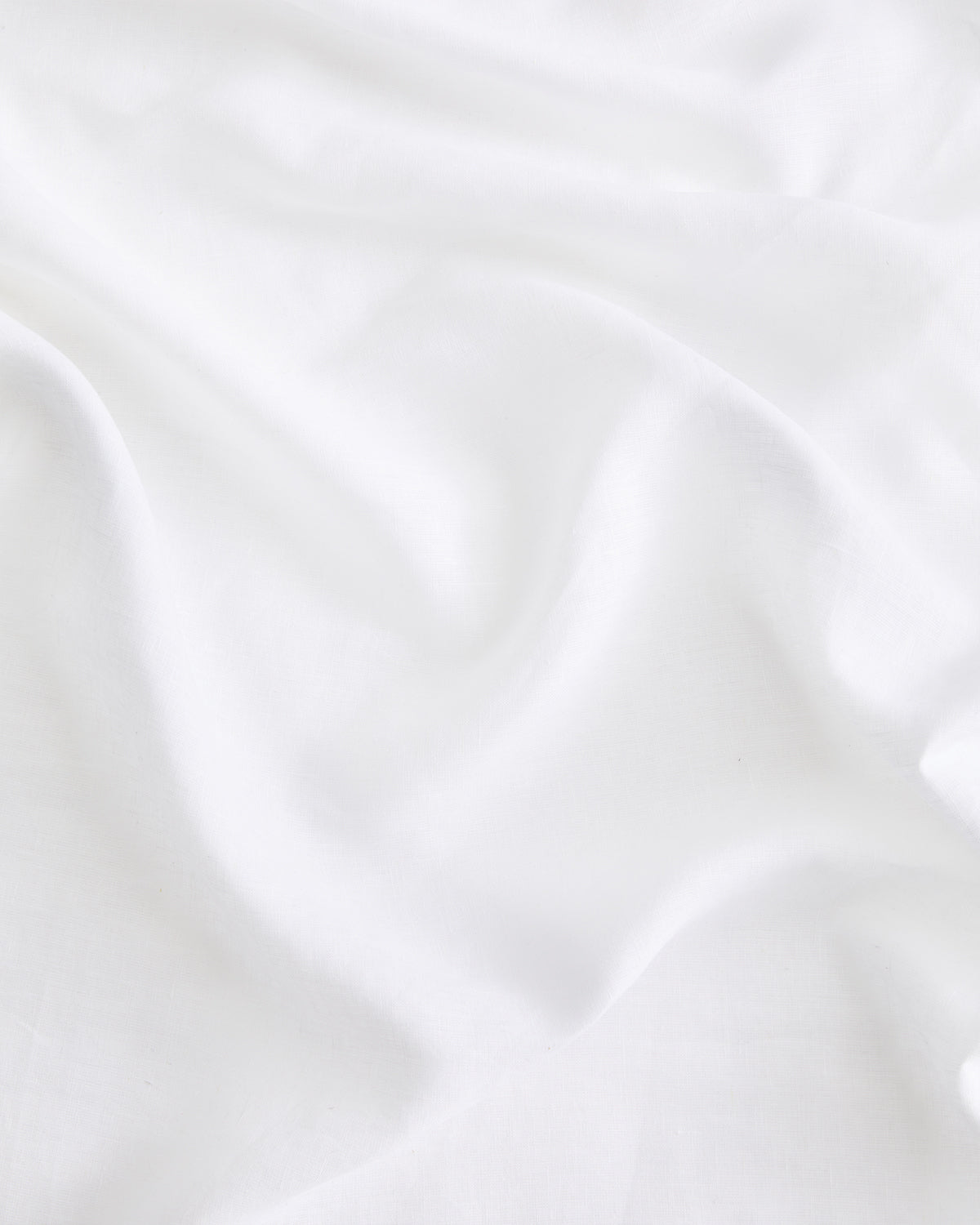 White 100% French Flax Linen Flat Sheet