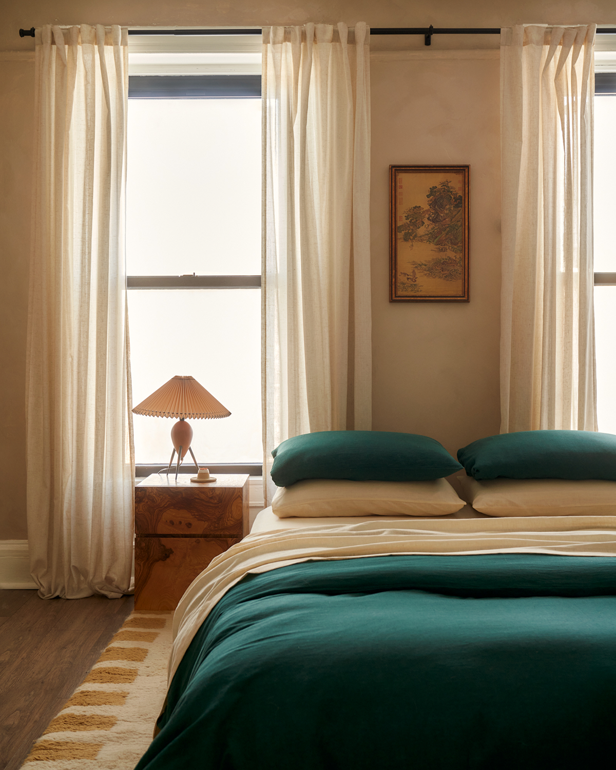 Cr¨¨me 100% French Flax Linen Flat Sheet