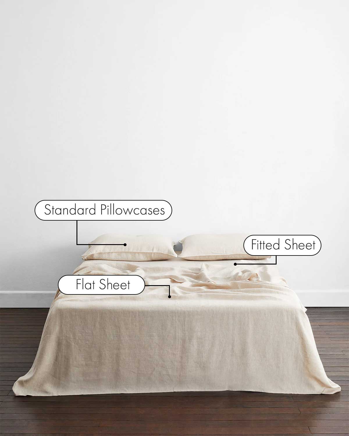 Oatmeal 100% French Flax Linen Sheet Set