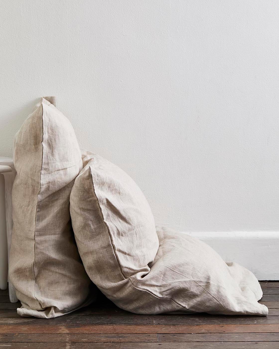 Oatmeal 100% French Flax Linen Bedding Bundle