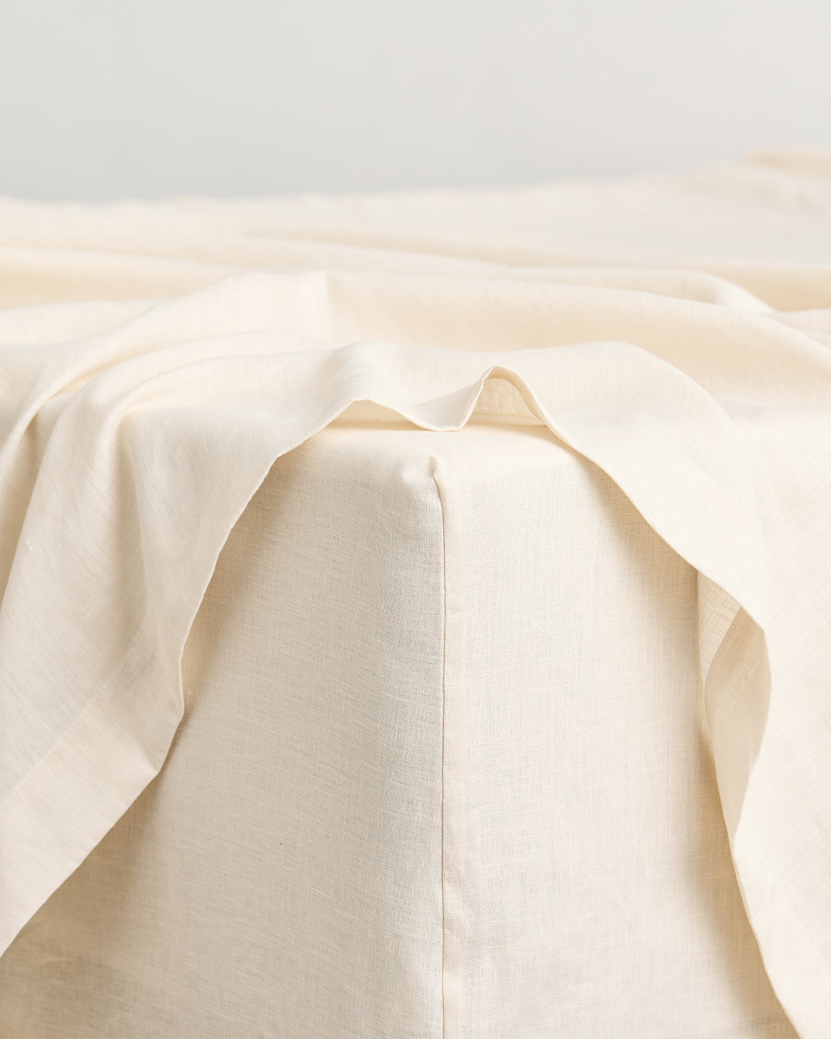 Cr¨¨me 100% French Flax Linen Fitted Sheet