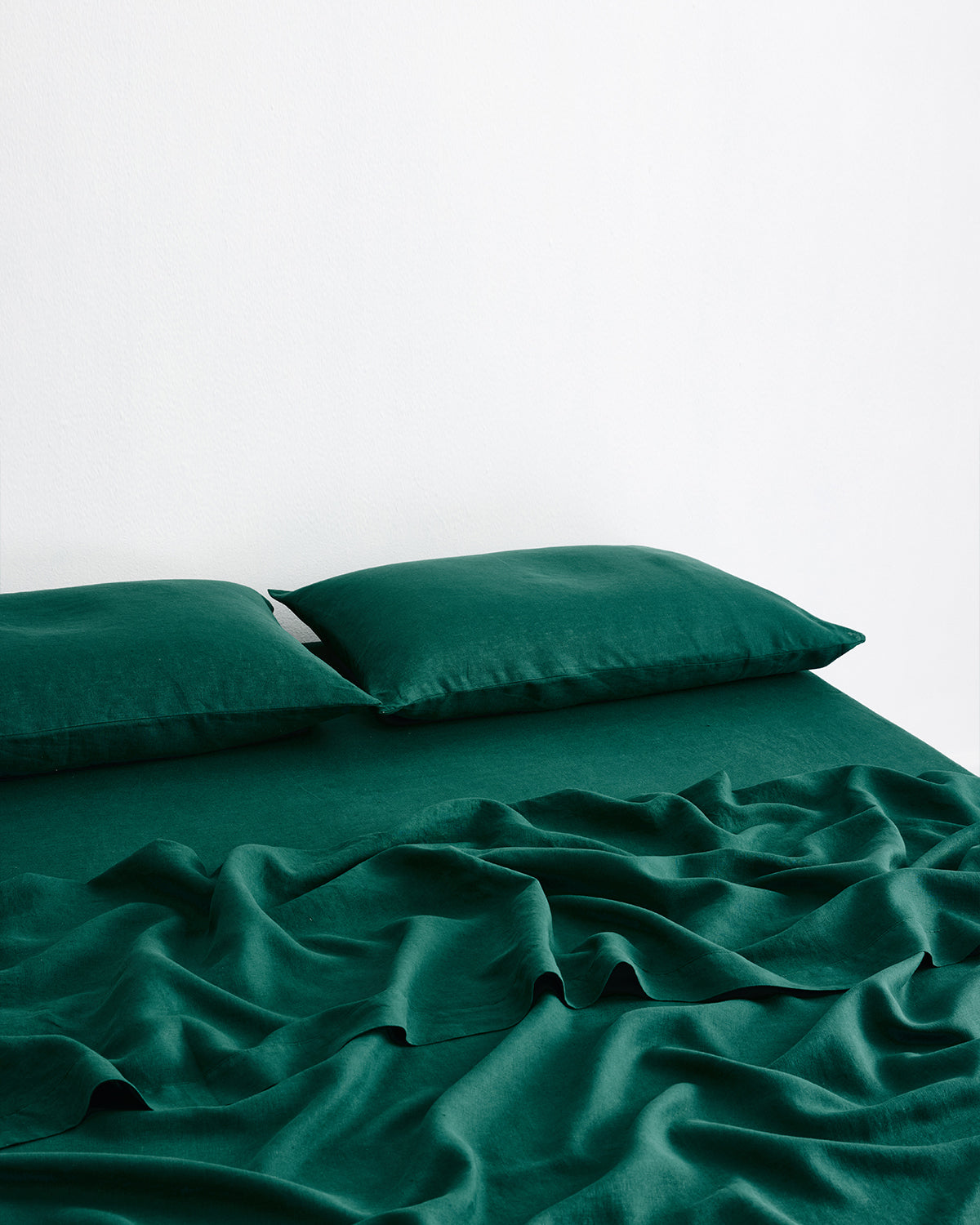 Forest 100% French Flax Linen Fitted Sheet