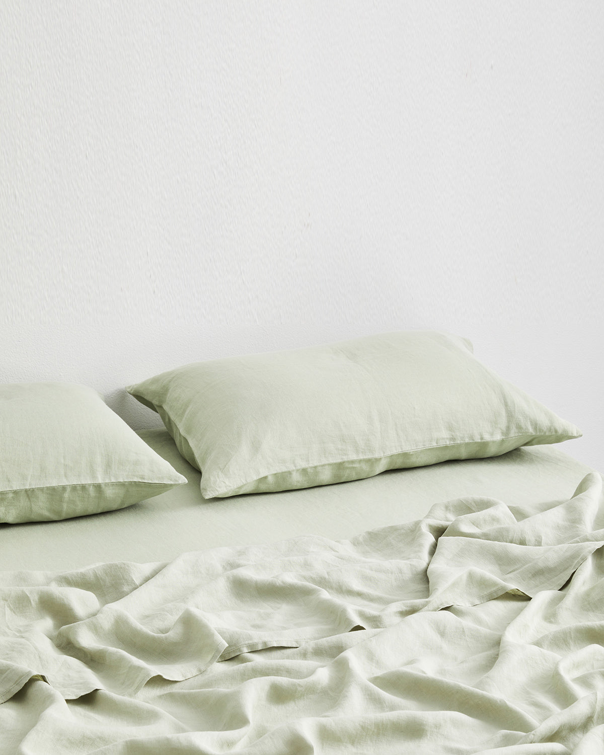 Sage 100% French Flax Linen Fitted Sheet