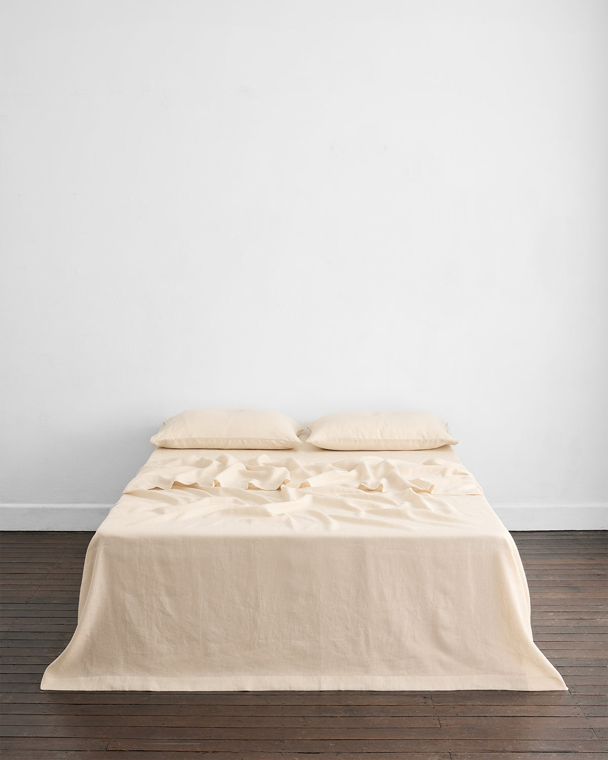 Cr¨¨me 100% French Flax Linen Flat Sheet