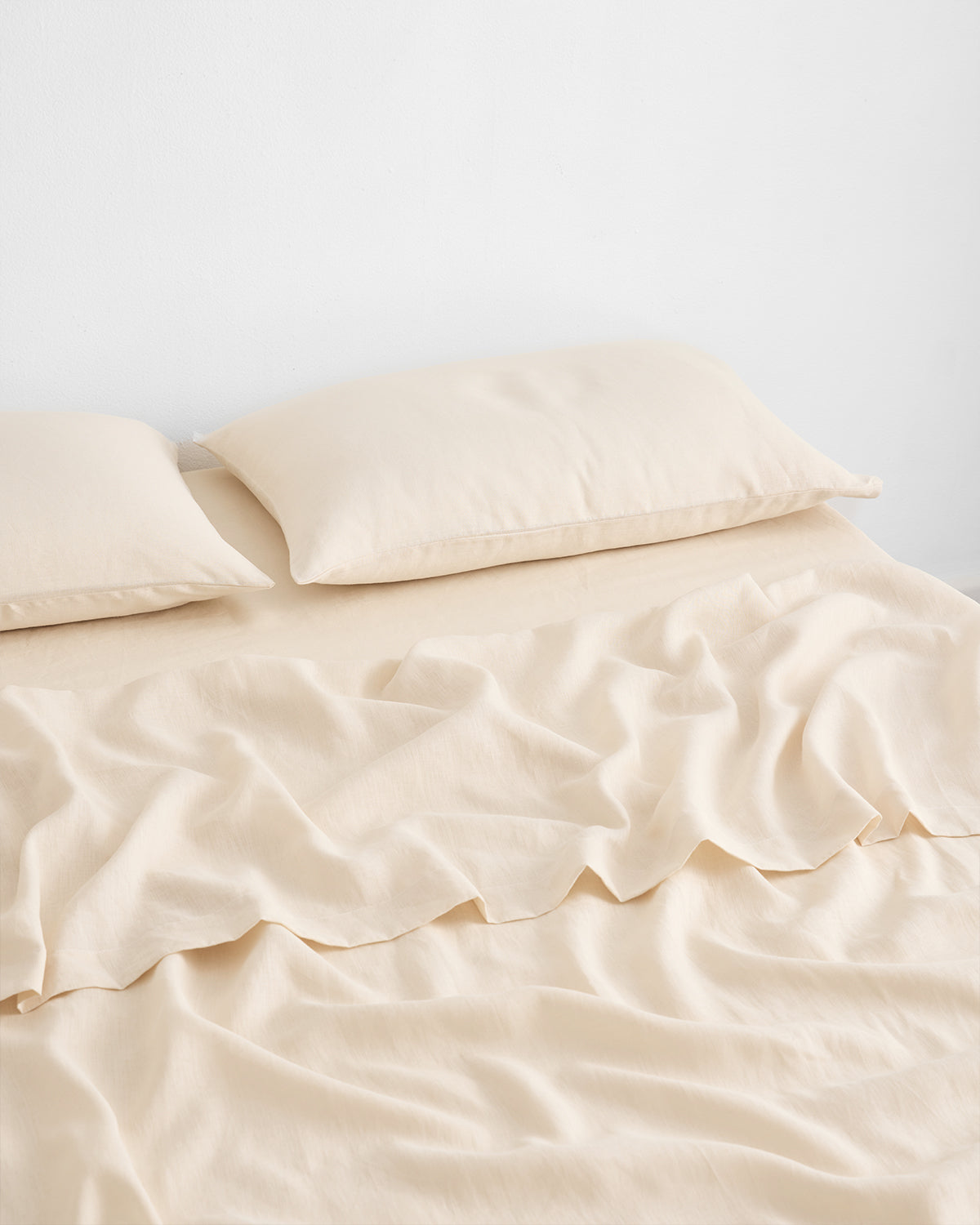 Cr¨¨me 100% French Flax Linen Flat Sheet