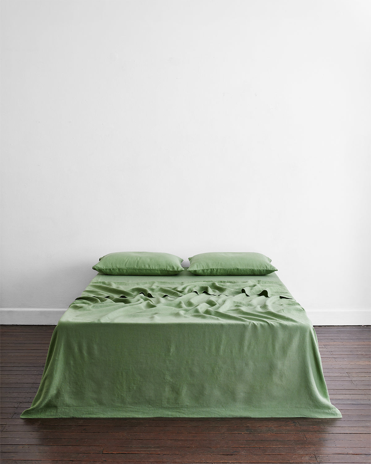 Pistachio 100% French Flax Linen Flat Sheet