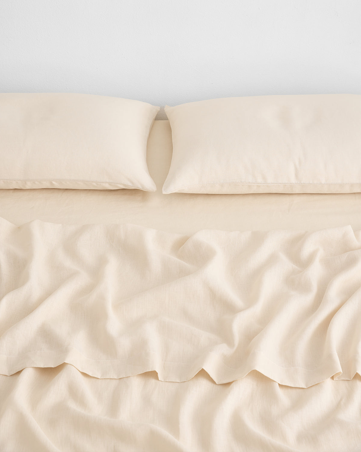 Cr¨¨me 100% French Flax Linen Fitted Sheet