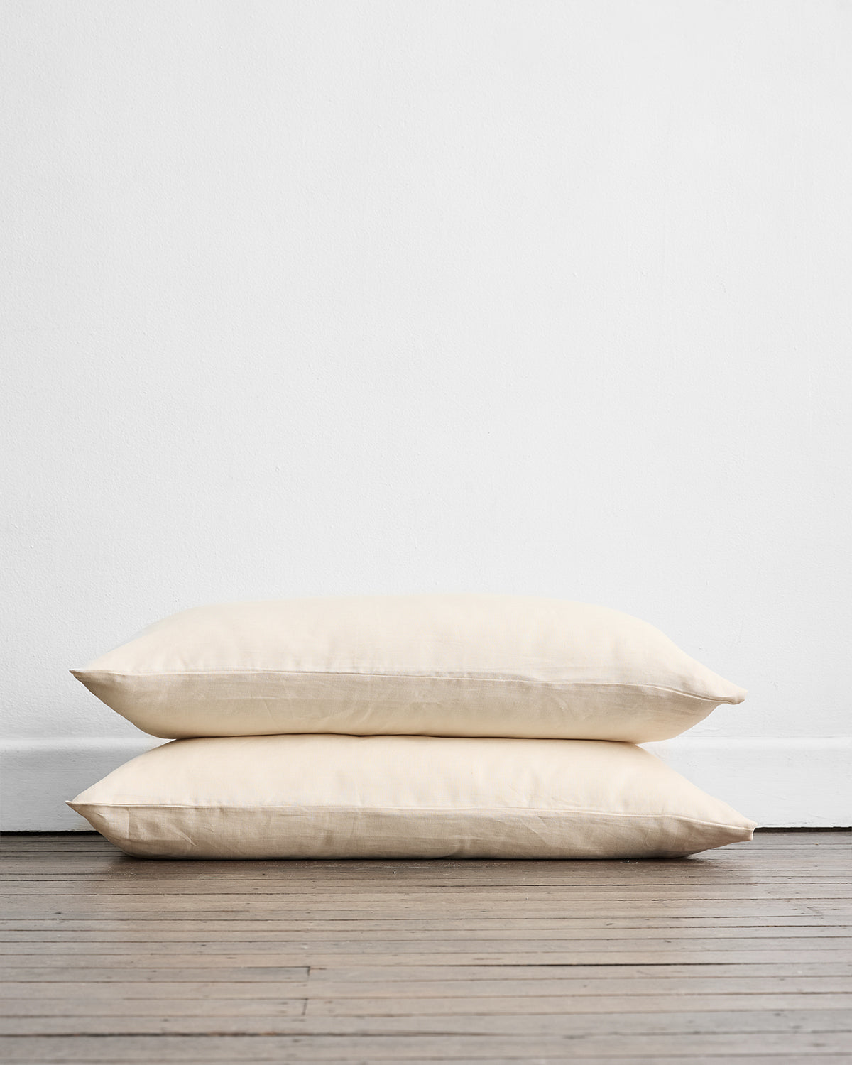Cr¨¨me 100% French Flax Linen King Pillowcases (Set of Two)