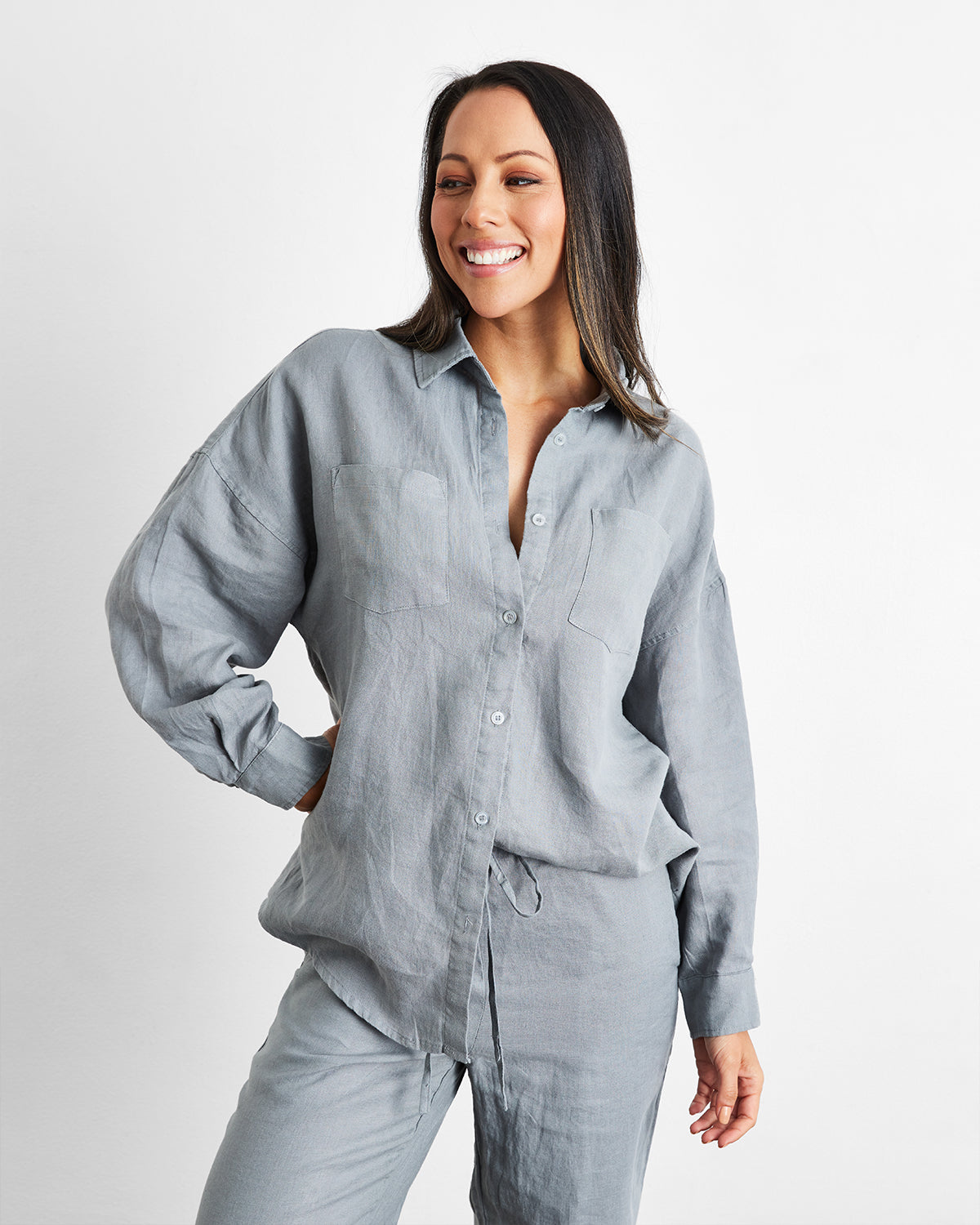 Mineral 100% French Flax Linen Long Sleeve Shirt
