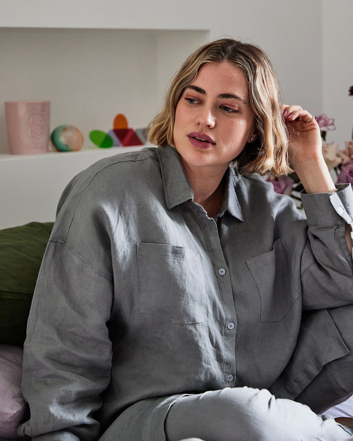 Mineral 100% French Flax Linen Long Sleeve Shirt