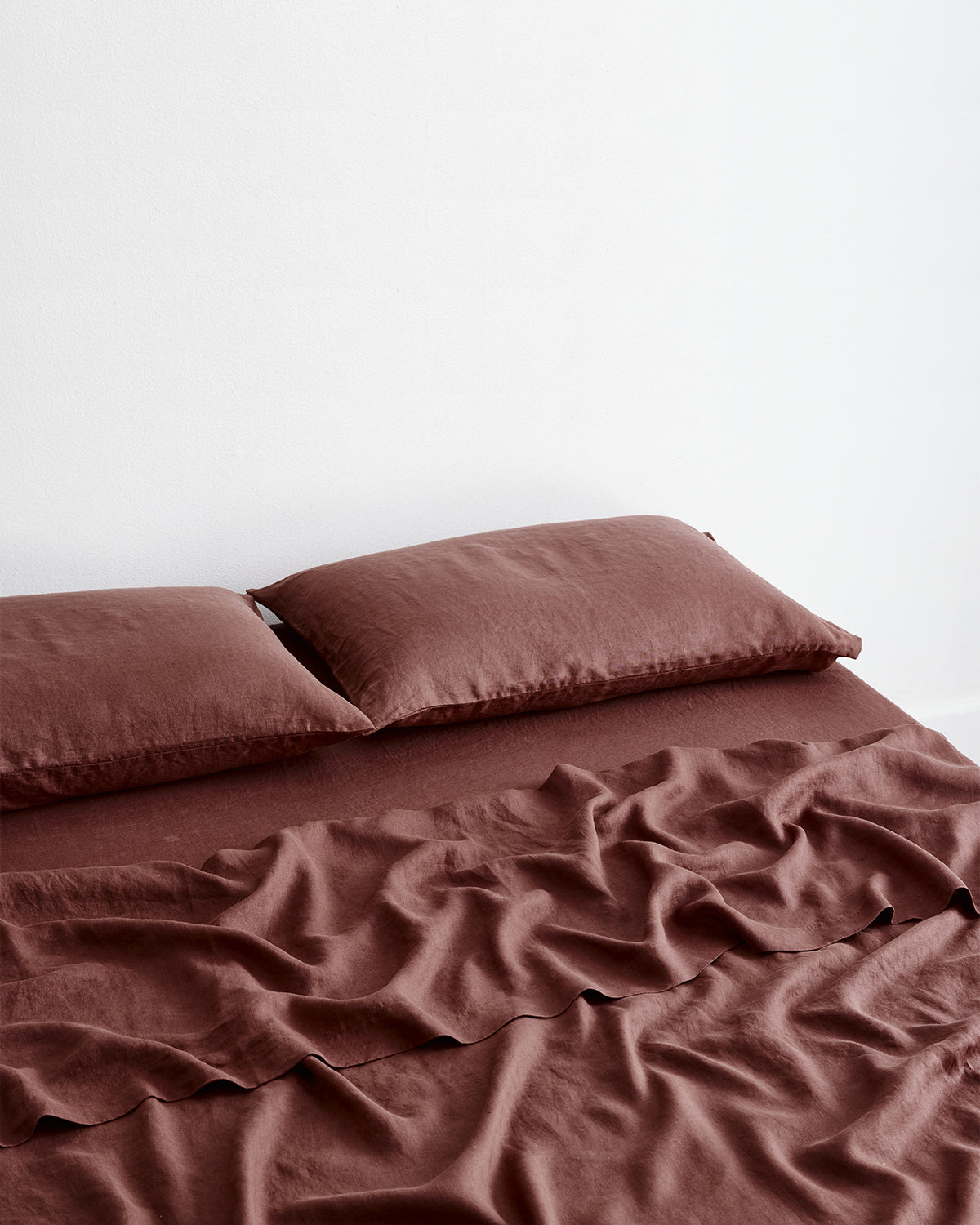 Cacao 100% French Flax Linen Fitted Sheet