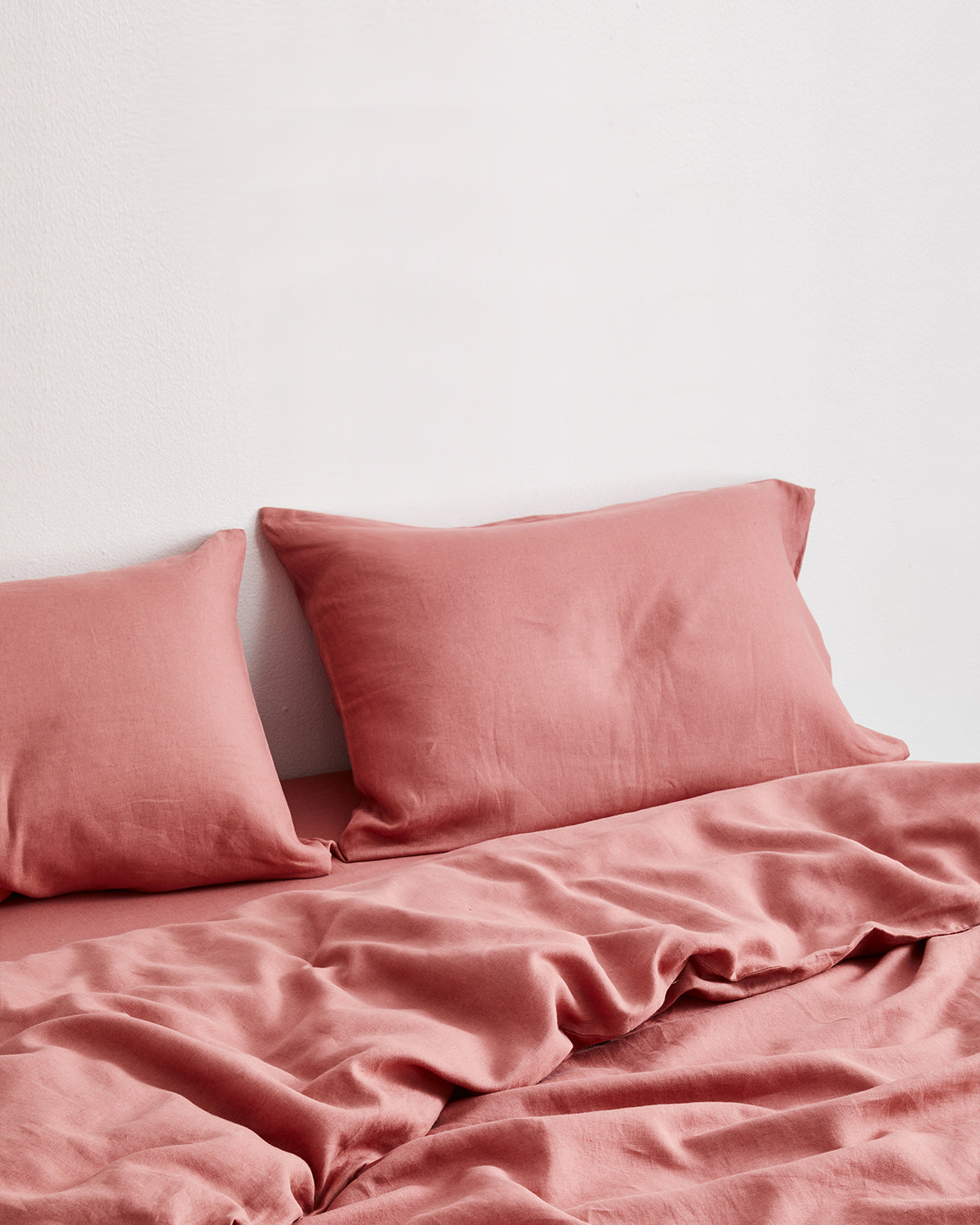 Pink Clay 100% French Flax Linen Bedding Set