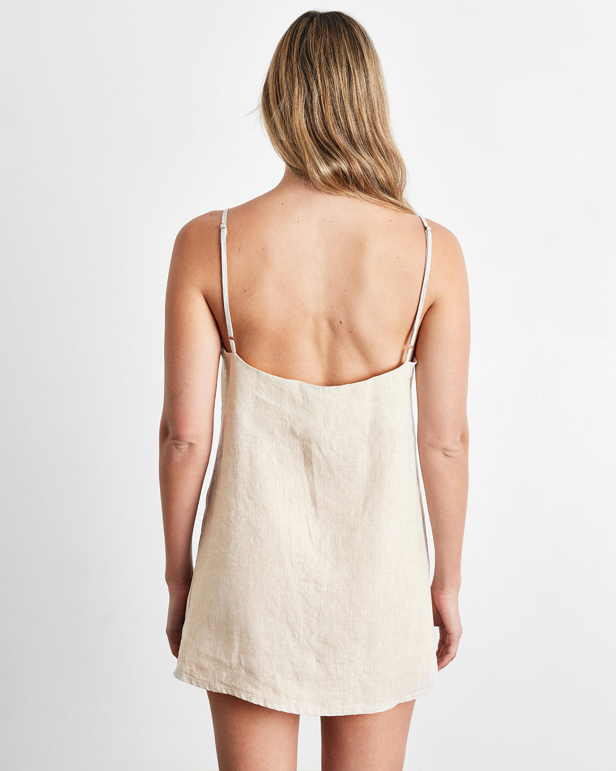 Oatmeal 100% French Flax Linen Slip