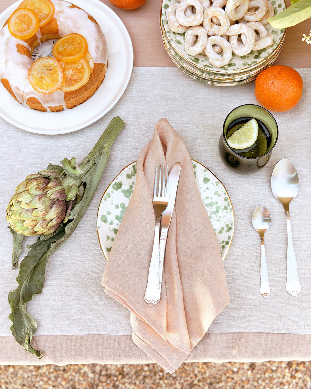 Oatmeal 100% French Flax Linen Placemats (Set of Four)