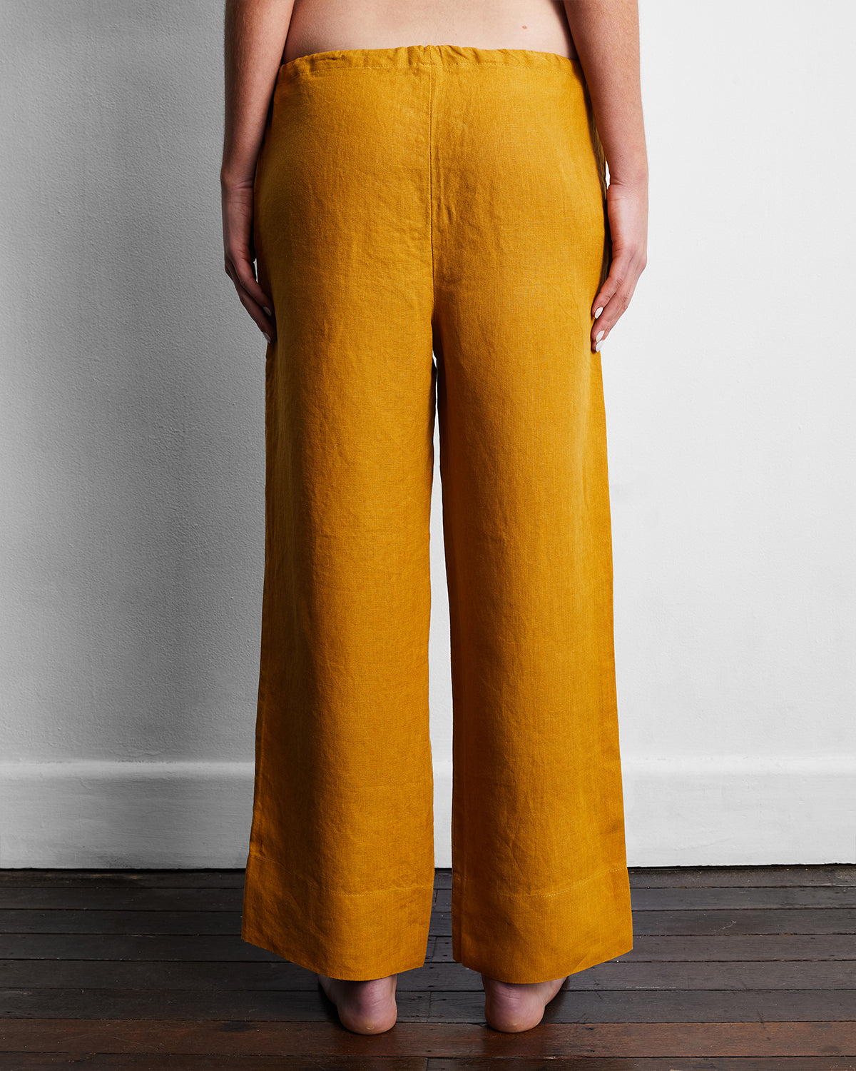 Turmeric 100% French Flax Linen Pants