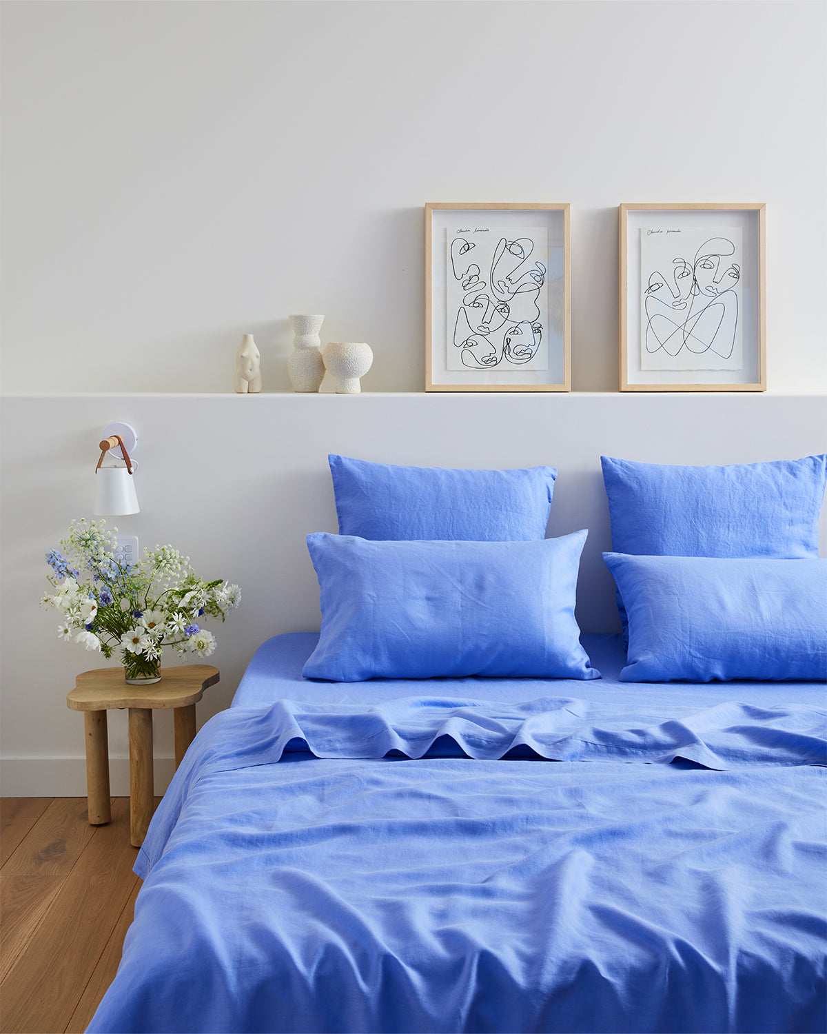 Wildflower 100% French Flax Linen Flat Sheet